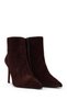 Women's Brown Zippered Thin Heeled Suede Leather Boots 25Wfd102310 - 5
