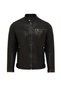 Towns Men's Black Slim-Fit Short Leather Jacket 25Wgf65872Z - 3
