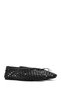Women's Black Braided Ballerinas 25Sfd443629 - 3