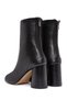 Women's Black Zippered Thick Heeled Leather Boots 24Wfd 142118 - 7