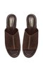 Women's Brown Thick Heeled Suede Leather Slippers 26Sfd240110 - 6