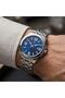 Silver-Toned Navy Blue Dial with Calendar, 2-Year Warranty, NVM53-A3 Men's Watch - 2