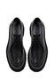 Men's Black Lace-Up Thick-Soled Leather Casual Shoes Wm802002Dv - 4