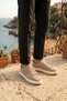 Men's Beige Lace-Up Suede Leather Sneaker 26SFD765310 - 2