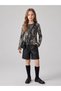 Girls' Metallic Printed Long Sleeve Blouse - 3