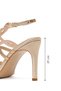 Women's Beige Ankle Buckle Stone High Thin Heel Sandals 26Sfe3911Ts - 5