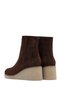 Women's Brown Zippered Wedge Heeled Suede Leather Boots 25Afd152710 - 7