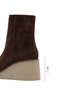Women's Brown Zippered Wedge Heeled Suede Leather Boots 25Afd152710 - 2