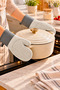 6-Piece Silicone Cake Pan Set: Rose, Bundt, and Baton Tart Pans; Pair of Oven Mitts; Fire-Resistant, Non-Stick, Flexible - 5