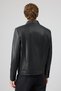 Tony Men's Black Judge Collar Short Leather Coat 25Wge65781M - 6