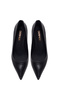 Women's Black Thin Heeled Leather Stiletto Af200018Dv - 6