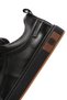 Men's Black Leather Sneakers WM680002DV - 8