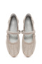 Women's Beige Strappy Suede Shoes, Leather Ballerinas 26Pfd370410 - 4