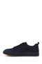 Men's Navy Blue Lace-Up Nubuck Leather Sneaker Wm680050Dn - 3