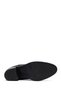 Women's Black Thick Heeled Leather Cowboy Boots 25Wfd200618 - 6