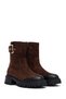 Women's Brown Thick-Soled Suede Leather Boots Wf170013Ds - 3