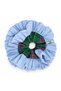Blue Ruffled Scrunchie Rubber Cool Hair Clip - 3