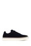 Men's Navy Blue Lace-Up Suede Leather Sneaker 26SFD611610