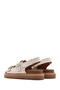 Women's Cream Buckle Thick Sole Sandals 26Sfe400918 - 7
