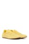Women's Yellow Lace-Up Leather Sneaker 26Pfd552914 - 3