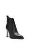 Women's Black Zippered Heeled Leather Boots Af530001Dv - 7