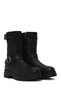 Women's Black Joel Zippered Leather Boots 021Z100011 - 2