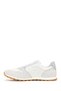 Women's White Lace-Up Leather Sneaker 26Pfd371514 - 3
