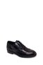 Men's Black Lace-Up Leather Classic Shoes Wm750021Da - 7