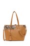 Women's Beige Long Strap Printed Classic Shoulder Bag Ab150012Sk