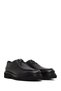 Men's Black Lace-Up Thick Soled Leather Casual Shoes Wm820001Df - 2