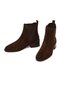 Women's Brown Suede Leather Chelsea Boots 25Wfd153410 - 3