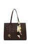 Women's Brown Printed Classic Shoulder Bag Wb500012Sb - 8