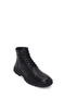 Men's Black Zippered Leather Boots Wm650010Df - 8