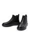Men's Black Zippered Thick Soled Leather Boots Wm680015Df - 4