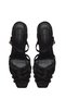 Women's Black Ankle Buckle Thin Heel Sandals 26Sfd44316F - 5