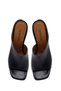 Women's Black Heeled Leather Slippers 26Sfd133018 - 6