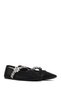 Women's Black Stone Ballerinas 26Pfe45186F - 3