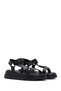 Women's Black Ankle Strap Leather Comfort Sandals 26Sfd300118 - 2