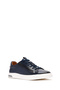 Men's Navy Blue Lace-Up Leather Sneaker 26SFD690518 - 7