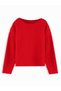 Girl's Red Long Sleeve Crop Sweatshirt 5-10 Years Old - 3