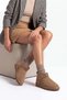 Women's Fur Lined Daily Boots Pasep Camel Suede - 2