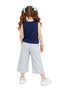 Girls' Two-Piece Unicorn Jersey T-Shirt Woven Wide-Leg Pants Summer 4-10 Years - 2