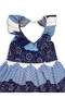 Girl's Long Dress %100 Cotton Poplin Navy Blue White Spring Summer Season 5-10 Years - 6