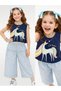 Girls' Two-Piece Unicorn Jersey T-Shirt Woven Wide-Leg Pants Summer 4-10 Years