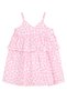 Pink Polka Dot Girl's Poplin Ruffle Strap Dress - 3