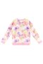 Unicorn Batik Patterned Girls' Tracksuit Set with Kangaroo Pockets - 7