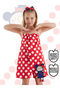 Red Polka Dot Girl's Woven Jumpsuit