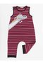Funny Crocodile Boy's Cotton Claret Red Jumpsuit - 3