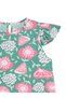 Pink Floral Girl's Green Ruffled Summer Dress - 5