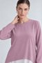 Chiffon-Detailed Tunic Set in Light Lilac - 4
